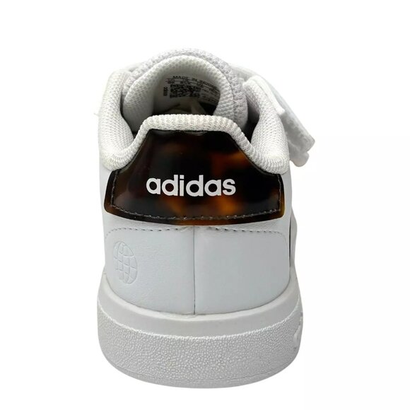 Adidas Grand Court Toddler Boy's Slip-on Sneaker Size 10 White Lightweight Shoes - Picture 6 of 12
